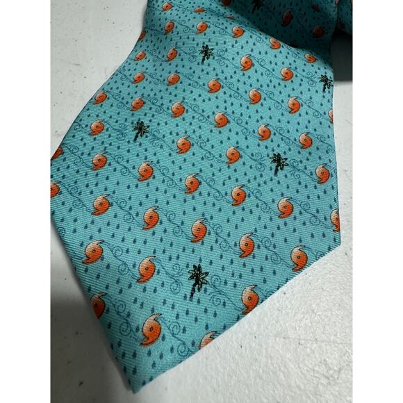 NOLA Couture Hurricane Palm Trees Silk Tie New Orleans - Picture 2 of 4